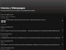 Tablet Screenshot of cienciayvideojuegos.blogspot.com