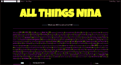 Desktop Screenshot of allthingsnina.blogspot.com