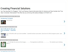 Tablet Screenshot of creatingfinancialsolutions.blogspot.com