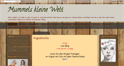 Desktop Screenshot of mummelskleinewelt.blogspot.com