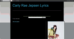 Desktop Screenshot of carlyraejepsenlyrics.blogspot.com