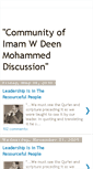 Mobile Screenshot of imamwdeenmohammedleadershipdiscussion.blogspot.com