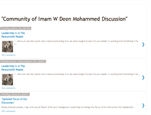 Tablet Screenshot of imamwdeenmohammedleadershipdiscussion.blogspot.com