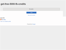 Tablet Screenshot of get-free-5000-fb-credits.blogspot.com