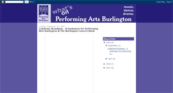 Desktop Screenshot of performingartsburlington.blogspot.com