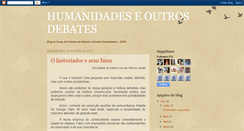 Desktop Screenshot of humanidadeseoutrosdebates.blogspot.com