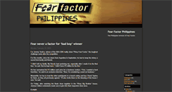 Desktop Screenshot of fearfactor-philippines.blogspot.com