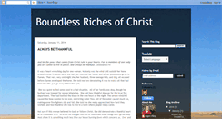 Desktop Screenshot of boundlessrichesofchrist.blogspot.com