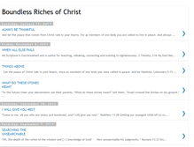 Tablet Screenshot of boundlessrichesofchrist.blogspot.com