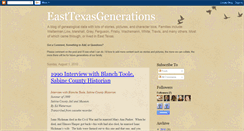 Desktop Screenshot of easttexasgenerations.blogspot.com
