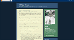 Desktop Screenshot of hityourstride.blogspot.com