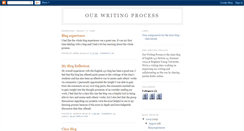 Desktop Screenshot of ourwritingprocess.blogspot.com