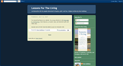Desktop Screenshot of lessonsfortheliving.blogspot.com