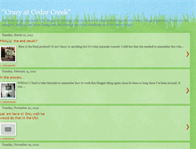 Tablet Screenshot of crazyatcedarcreek.blogspot.com