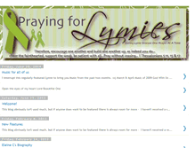 Tablet Screenshot of prayingforlymies.blogspot.com