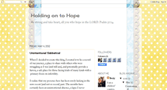 Desktop Screenshot of holding-onto-hope.blogspot.com