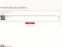 Tablet Screenshot of pedicabsbicyclesandmore.blogspot.com