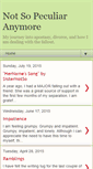 Mobile Screenshot of notsopeculiaranymore.blogspot.com