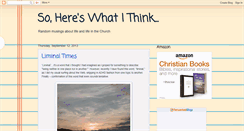 Desktop Screenshot of hereswhatithink-erlinda.blogspot.com