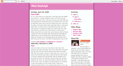 Desktop Screenshot of misskayleigh.blogspot.com