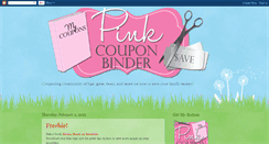 Desktop Screenshot of pinkcouponbinder.blogspot.com