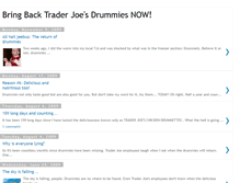 Tablet Screenshot of bring-back-trader-joes-drummies-now.blogspot.com