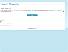Tablet Screenshot of cosmoalexander.blogspot.com