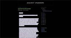 Desktop Screenshot of againstspammers.blogspot.com