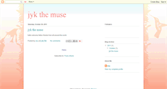 Desktop Screenshot of jykthemuse.blogspot.com