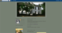 Desktop Screenshot of annaadamswriter.blogspot.com