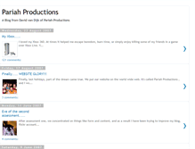 Tablet Screenshot of pariahproductions.blogspot.com