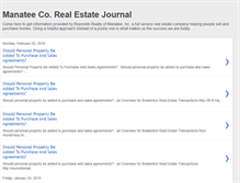 Tablet Screenshot of manateerealestatejournal.blogspot.com