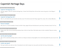 Tablet Screenshot of copemishheritagedays.blogspot.com