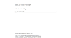 Desktop Screenshot of billige-skoletasker.blogspot.com