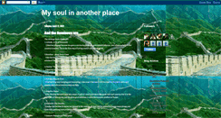 Desktop Screenshot of mysoulinanotherplace.blogspot.com