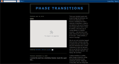 Desktop Screenshot of phasetransitions.blogspot.com