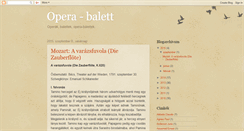 Desktop Screenshot of opera-balett.blogspot.com