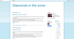 Desktop Screenshot of diamondsinthesnow.blogspot.com