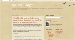 Desktop Screenshot of instantbadger.blogspot.com