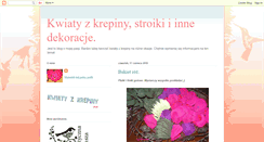 Desktop Screenshot of kwiaty-z-krepiny.blogspot.com