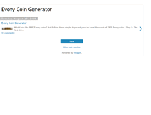 Tablet Screenshot of evonycoingenerator.blogspot.com