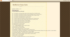 Desktop Screenshot of gamelist-badsector.blogspot.com