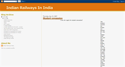Desktop Screenshot of indianrailhelp.blogspot.com