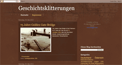 Desktop Screenshot of geschichtsklitterungen.blogspot.com