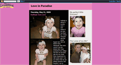 Desktop Screenshot of lovesinparadise.blogspot.com