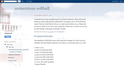 Desktop Screenshot of cornerstonechurchsoftball.blogspot.com
