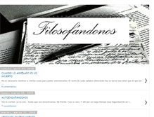 Tablet Screenshot of filosofandonos.blogspot.com