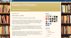 Desktop Screenshot of duchessofdykedom.blogspot.com