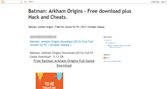 Desktop Screenshot of downloadbatmanarkhamoriginsfree.blogspot.com