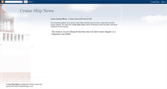 Desktop Screenshot of cruiseshipnews.blogspot.com